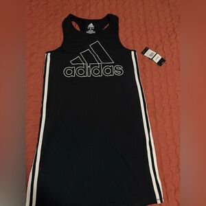 Adidas Black Tank with White Logo